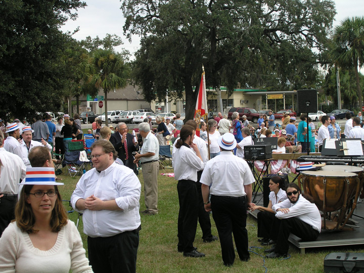 Participants and guests at the park