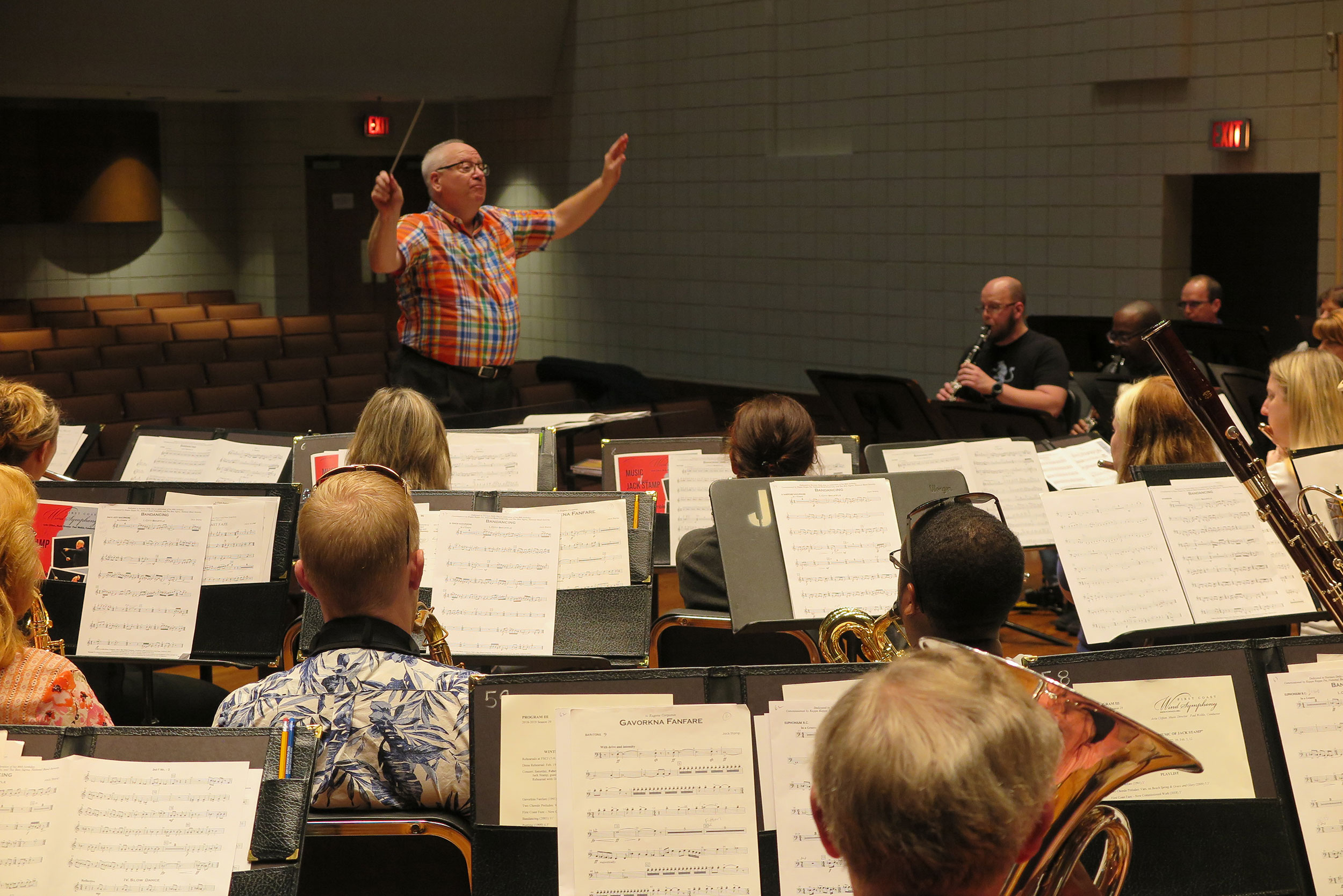 Stamp conducts the First Coast Wind Symphony